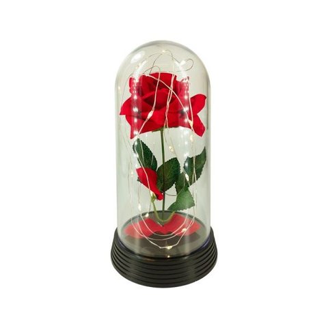 Luminária a Rosa Encantada Luzes de Fada a Bela e a Fera / o Pequeno Princípe - Preto