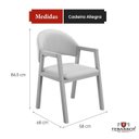 Ver imagem 4 de Kit com 2 Cadeira 84x58 cm Allegra Marrom/Nature