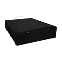 Ver imagem 2 de Cama Box Baú Casal Suede Bege + Colchão Espuma D28 Conforto 138x188x50