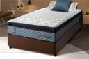 Ver imagem 1 de Conjunto Cama Box Espuma Chicago Cinza Solteirão 96x203x57