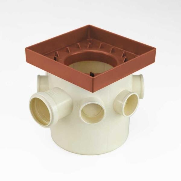 Kit 02 - Ralo Quadrado Para Embutir No Porcelanato Terracota - 6