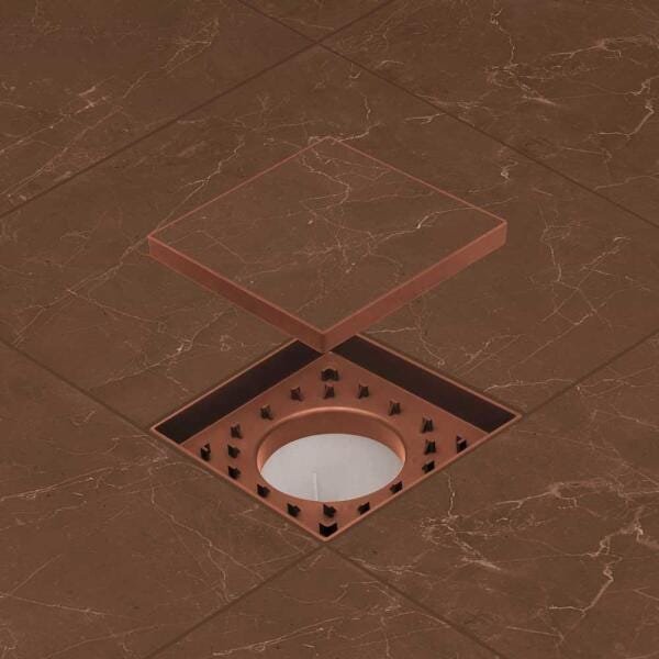 Kit 02 - Ralo Quadrado Para Embutir No Porcelanato Terracota - 8