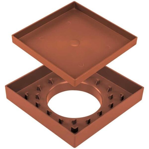 Kit 02 - Ralo Quadrado Para Embutir No Porcelanato Terracota - 4