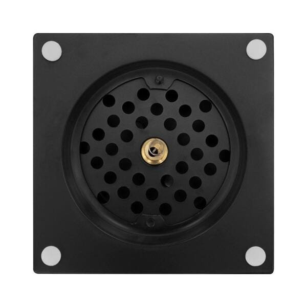Kit 02 - Ralo Click De Banheiro 15X15 Cm (Inox Preto) - 1