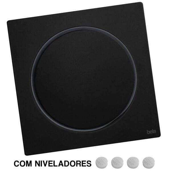 Kit 02 - Ralo Click De Banheiro 15X15 Cm (Inox Preto) - 3
