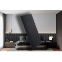 Ver imagem 2 de Cabeceira Estofada Suede Preto para Cama Box - Módulo 20x60