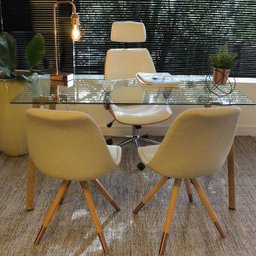 Cadeira Luana Estofada Cinza - Rivatti - 9