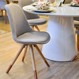 Cadeira Luana Estofada Cinza - Rivatti - 8