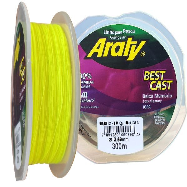 Linha de Pesca 0.30mm Baixa Memória Araty Best Cast 300m - 1