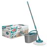 Mop Flash Limp Giratório Fit Esfregão Extensível Microfibra 360 Spin 1 Refil com Balde - 1