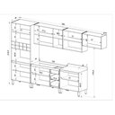 Ver imagem 3 de Cozinha Modulada Completa Araucária Quiditá 7 Peças Marrom Grafite