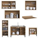 Ver imagem 4 de Cozinha Modulada Completa Araucária Quiditá 7 Peças Marrom Grafite