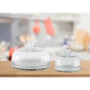 Ver imagem 4 de Kit Queijeira Vidro Grande E Pequena Base Decorada Veneza - Mistral