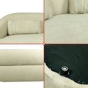 Ver imagem 5 de Poltrona Namoradeira 2 Lugares Orgânica Chloe Boucle Bege com Almofada Plumante - Arkell