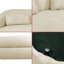 Ver imagem 6 de Poltrona Namoradeira 2 Lugares Orgânica Chloe Boucle Bege com Almofada Plumante - Arkell