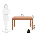 Ver imagem 4 de Conjunto Mesa 150cm Retangular e 6 Cadeiras de Madeira Maciça para Área Gourmet Valenza Yescasa