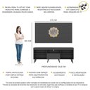 Ver imagem 3 de Rack com Painel e Suporte TV 65" Retrô Flórida Up Multimóveis MP1043 Preto