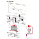 Ver imagem 4 de Rack com Painel e Suporte TV 65" Retrô Flórida Up Multimóveis MP1043 Preto