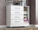 Ver imagem 2 de Cômoda Laura 4 Gavetas e 1 Porta para Guardar Roupas e Organizar o Quarto