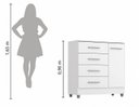 Ver imagem 4 de Cômoda Laura 4 Gavetas e 1 Porta para Guardar Roupas e Organizar o Quarto