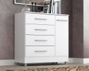 Ver imagem 1 de Cômoda Laura 4 Gavetas e 1 Porta para Guardar Roupas e Organizar o Quarto