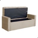 Ver imagem 6 de Kit Cabeceira e Calçadeira Baú Emma Suede Queen 160 Cm