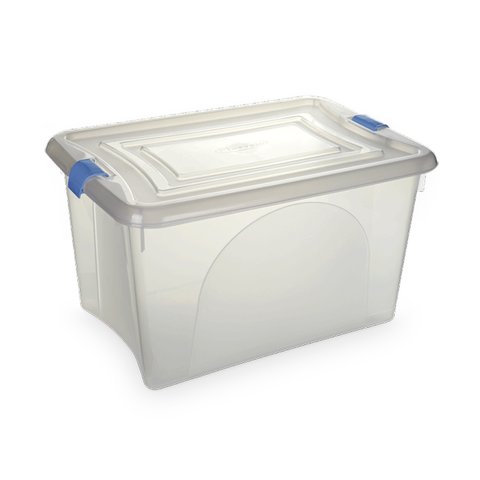 Caixa Organizadora 16,6L BRANCO 41x28x23cm PLASVALE 1212