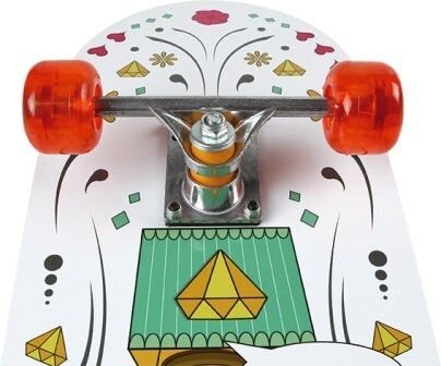 Skate Row Truck Alumínio Rodas Em Gel - 79x20cm - Mor - MADEIRA CAVEIRA - 2