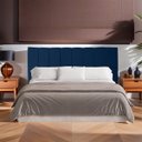 Ver imagem 2 de Cabeceira Casal King Estofada para Cama Box Dália Suedeazul Marinho