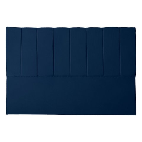 Cabeceira Casal King Estofada para Cama Box Dália Suedeazul Marinho