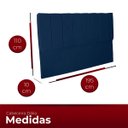 Ver imagem 4 de Cabeceira Casal King Estofada para Cama Box Dália Suedeazul Marinho