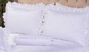 Ver imagem 4 de Kit de Colcha Cobre Leito Athena Casal Queen 05 Peças Branco