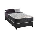 Ver imagem 1 de Cama Box Solteiro: Colchão Molas Ensacadas Anjos MasterPocket Fort Flex + Base CRC Suede Cinza(