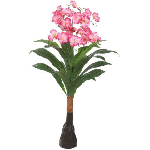 Planta Artificial Arvore Flor Real Toque X11 Rosa 90cm