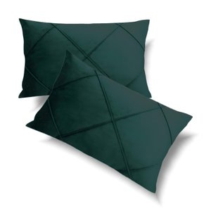 Conjunto Porta Travesseiro em Veludo Drapeado Várias Cores