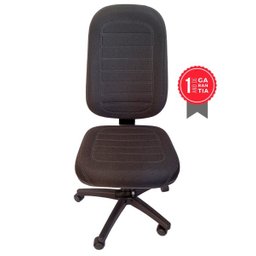 Cadeira de Escritório Tescaro Presidente Reforçada Gomada sem Braços - Sintético Preto - 1