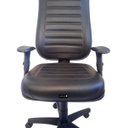 Ver imagem 5 de Cadeira de Escritório Tescaro Extra Reforçada Gomada com Braços - Sintético Preto