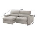Ver imagem 4 de Sofá Aspem Veludo 02 Módulos de 120cm B25cm Meu Sofá Online