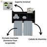 Nicho Porta Toalha Preto com Fundo - 3