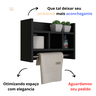 Nicho Porta Toalha Preto com Fundo - 7