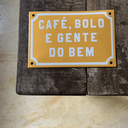 Ver imagem 1 de Placa Decorativa Esmaltada - Café, Bolo e Gente do Bem. - Casa Toco
