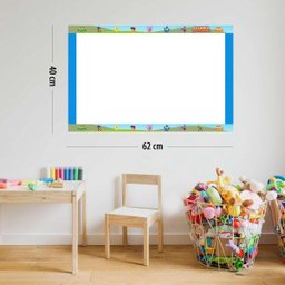 Lousa Quadro Branco em PVC Infantil 62x40 cm Galinha Pintadinha Ref 02 - 2