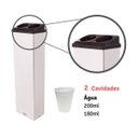 Ver imagem 5 de Kit Lixeira e Porta Copo Descartavel Água Inox 15 Litros