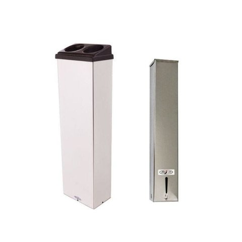 Kit Lixeira e Porta Copo Descartavel Água Inox 15 Litros