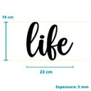 Ver imagem 4 de Quadro/ Quadrinho Life 23cm - Palavra Decorativa/ Adorno - Toque 3D:Preto