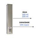 Ver imagem 4 de Kit Lixeira e Porta Copo Descartavel Água Café Inox 15L