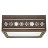 Luminária Decorativa Madeira Plafon Porto Belo Quad 30cm - 1