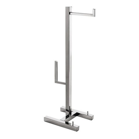 Papeleira de Piso C/ Revisteiro + Reserva Inox - Kromus Qd0409