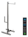 Ver imagem 3 de Papeleira de Piso C/ Revisteiro + Reserva Inox - Kromus Qd0409