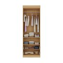 Ver imagem 4 de Guarda-roupa Infantil 62cm 2 Portas com Vidro e 2 Gavetas Pirulito Multimóveis Mp4466 Madeirado